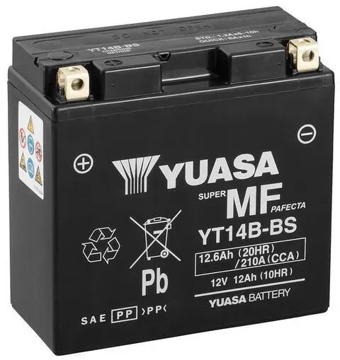 YUASA W/C-Batterie wartungsfrei werkseitig aktiviert - YT14B FA Wartungsfreie Batterie