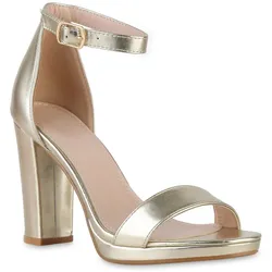 Damen Klassische Sandaletten in Gold