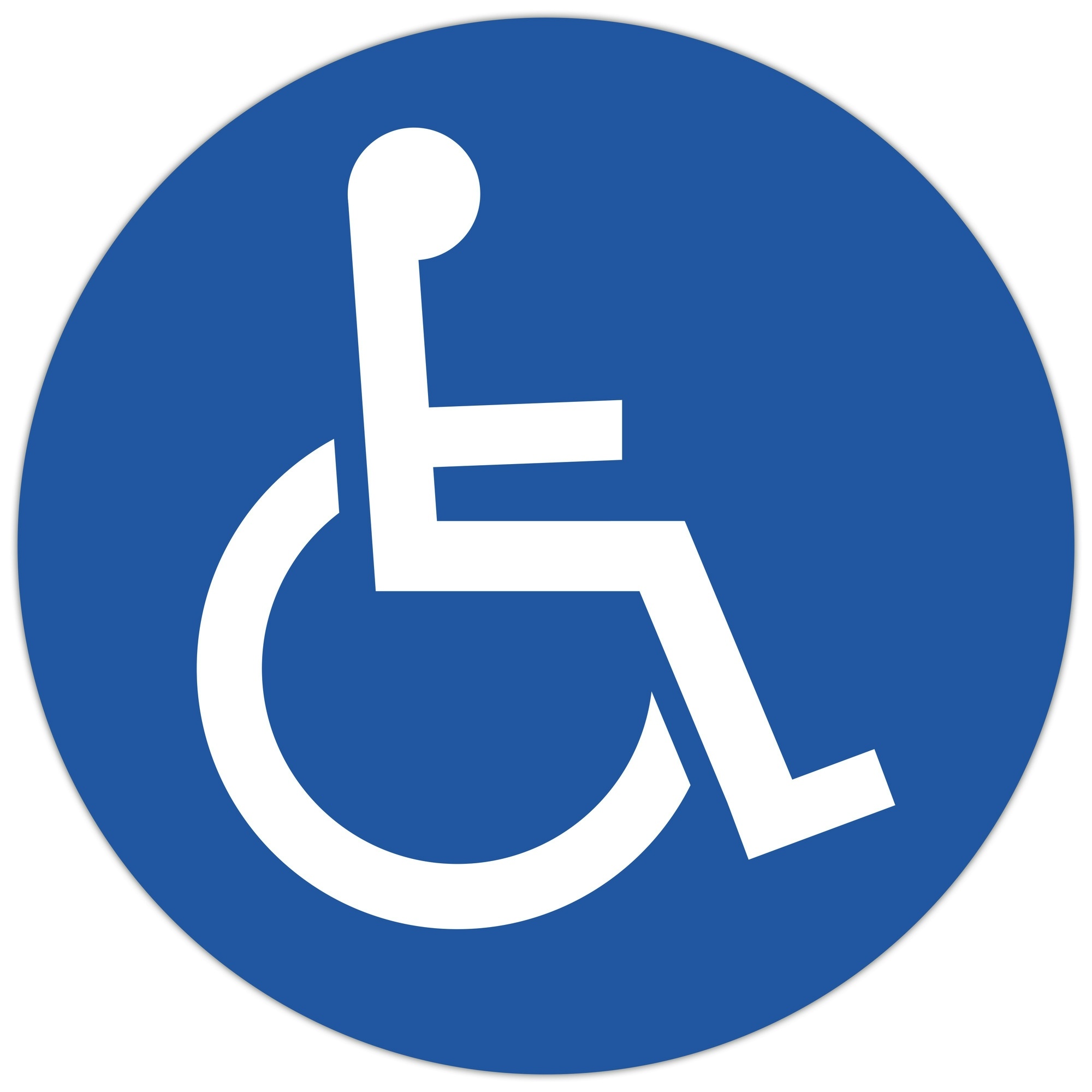 Exacompta 67113E 1x Hinweisschild PP, nicht selbstklebend, Parkplatz für Menschen mit Behinderungen/Schwerbehindertenausweis 30 cm - Blau