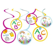Amscan 6 Swirl Girlanden Einschulung Schulanfang Mehrfarbig