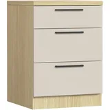 kochstation Unterschrank KOCHSTATION Luna 60 x 60 x 85 cm Beige
