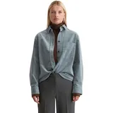 Marc O'Polo Hemdjacke MARC O'POLO "aus Organic Cotton Stretch", Damen, Gr. 34, slate blau, Obermaterial: 98% Baumwolle, 2% Elasthan, unifarben, loose fit, Manschette, Jacken