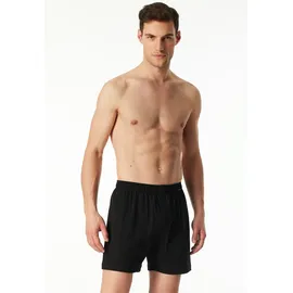SCHIESSER Boxershorts unifarben schwarz M 2er Pack