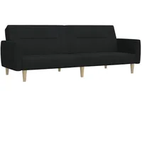 VidaXL Schlafsofa 2-Sitzer Schwarz Stoff