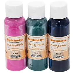 buttinette Pouring-Farben "Trend", 3x 100 ml