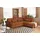 Home Affaire Ecksofa HOME AFFAIRE "Palace L-Form", braun (cognac), B:259cm H:89cm T:225cm, Struktur fein (100% Polyester);Struktur (100% Polyester);Luxus-Microfaser Lederoptik (100% Polyester), Sofas, Ecksofa, incl.