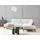 Beliani Ecksofa Cremeweiß 3-Sitzer Linksseitig