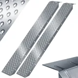 Masko 2X Auffahrrampe 400kg Verladerampe Verladeschiene verzinkter Stahl Antirutsch 200kg* Pro Stück Max 400kg* Pro Paar Motorrad ATV Quad PKW Auto Laderampe Anhängerrampe