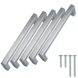 Stahlia Möbelgriffe Edelstahl 320mm Lochabstand (5 Stück) Schrankgriffe Edelstahl gebürstet Küchengriffe Schubladengriffe Griffe Möbel Griffe für Küchenschränke