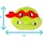 TOMY Club Mocchi Mocchi Teenage Mutant Ninja Turtles Raphael 38 cm Mehrfarbig