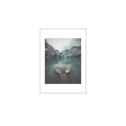 Holzbilderrahmen 50x70 cm  Iceland , weiß , Holzwerkstoff , Maße (cm): B: 52 H: 72 T: 2.8