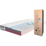 TULENA NOX Matratze 120x200 Komfortschaum mittelfest H3 + H4 Comfort 20 cm Probeschlafen inkl. Wendematratze Antibakterieller Bezug mit Reißverschluss