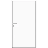 Stahl Nebeneingangstür "HÜLA" ohne Glas Weiß RAL 9016 beidseitig innen öffnend DIN links