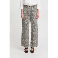 ICHI IXJILLA Damen Culotte-Jeans Hose mit Eingrifftaschen Gürtelschlaufen leicht