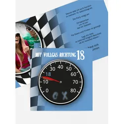 Einladungen Geburtstag selbst gestalten mit Spruch und Fotos im Onlinedesigner bei Meine-Kartenmanufaktur.de