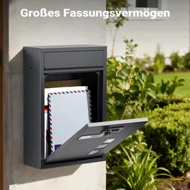 Wiltec Briefkasten Anthrazit