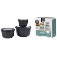 Mepal Frischhaltedosen-Set Cirqula schwarz 0,5/1,0/2,0 l, 1 Set