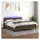 vidaXL Boxspringbett mit Matratze & LED Dunkelbraun 180x200 cm Stoff