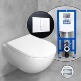 Geberit Acanto Wand-WC & Tellkamp WC-Sitz mit neeos Vorwandelement,, 500600018+16791WH#SET,