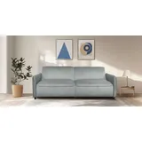 dorel home 3-Sitzer Allie Curved Schlafsofa 209 cm, Bettfunktion (110/190), verstellbare Rückenlehne, Cord u. Velours grau