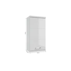 Möbel Kraft Hängeschrank ¦ weiß ¦ Maße (cm): B: 35 H: 72 T: 25.0