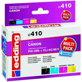 edding kompatibel zu Canon PGI-5BK + CLi-8 je CMY