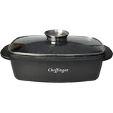 COFI Alu Guss Bräter ø32cm mit Glasdeckel Induktion Pfanne Schmortopf Marmorbeschichtung