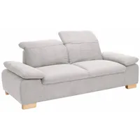 Home Affaire 2,5-Sitzer HOME AFFAIRE "Bergamo Multifunktions-Couch, elegant und komfortabel", silber, B:215cm H:77cm T:90cm, Chenille 100% Polyester;Struktur fein ( 100% Polyester);Luxus-Kunstleder;Struktur weich (100% Polyester), Sofas, mit Armlehn-und