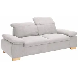 Home Affaire 2,5-Sitzer HOME AFFAIRE "Bergamo Multifunktions-Couch, elegant und komfortabel", silber, B:215cm H:77cm T:90cm, Chenille 100% Polyester;Struktur fein ( 100% Polyester);Luxus-Kunstleder;Struktur weich (100% Polyester), Sofas, mit Armlehn-und
