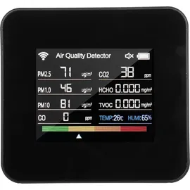 Cocosity in 1 Luftqualitätsmonitor CO2 Messgerät Kohlenstoffdioxid CO TVOC HCHO PM2.5 PM1.0 PM10 Temperatur Luftfeuchtigkeit Erkennung mit Alarmfunktion für