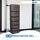 4rain Slim Wood Decor Wandtank 350 l darkwood