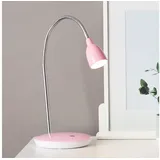 Lightbox LED Schreibtischlampe mit warmweißem Licht (3000 K) - moderne Tischleuchte - Höhe 40cm - für das Kinderzimmer/Brüo - aus Kunststoff/Metall - in Eisen/Rosa