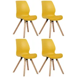 CLP 4er Set Stuhl Luna gelb/Kunststoff