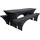 Beautissu Victoria Biertischhusse 70cm Stretch Schwarz, 3tlg