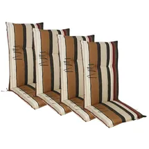 Buri Hochlehner Auflage 123 x 50 x 5 cm 4-tlg.