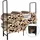 nyvi Kaminholzregal Metall 119 x 34 x 103 cm inkl. Abdeckung Schwarz