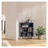 vidaXL Sideboard 57 x 70 x 35 cm Hochglanz-Grau
