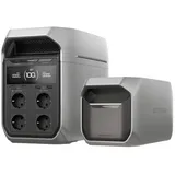 Ecoflow EcoFlow Powerstation DELTA 3 PLUS mit intelligentem Zusatzakku Powerstation, 2k Wh LiFePO4 Batterie, für Wohnmobile, Camping und Stromausfälle