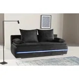werk2 »Tekla LED, Bettcouch Breite 206cm, Liegefläche 200/140cm,«, 2-Sitzer Schlafcouch mit Bettkasten & stylischer RGB-LED-Beleuchtung