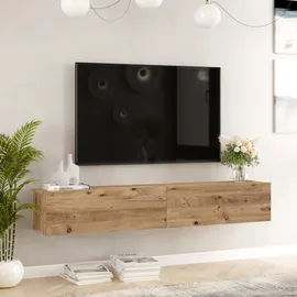[en.casa] Lapinlahti TV-Lowboard 180 x 29,5 x 31,5 cm Beige Holz