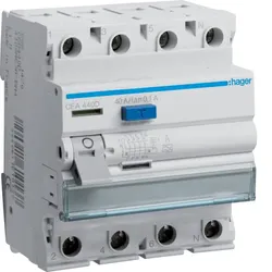 Hager CEA440D, Fehlerstromschutzschalter