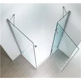 Glaszentrum Hagen - 100x100x195 cm - Hestia Duschkabine Dusche Duschabtrennung - 8mm - ESG Glas mit Duschwanne - Transparent
