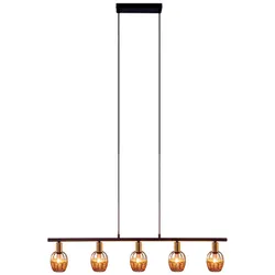 NÄVE Pendelleuchte »CORBIS«, BxHxL: 10 x 128 x 100 cm, Metall/Naturmaterial - schwarz