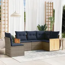 vidaXL Gartensofa-Set 5-tlg. grau