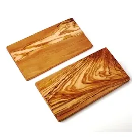 dasolivenholzbrett 2er Set Frühstücksbrett rechteckig 30cm