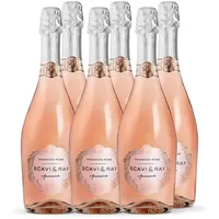 SCAVI & RAY Prosecco DOC Rosé Spumante extra trocken 6 x 0,75l, fruchtig frischer Schaumwein aus Italien, 11% Vol. Alkohol - perfekt für festliche Anlässe & Prosecco-Cocktails