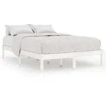 vidaXL Massivholzbett 200 x 200 cm Weiß