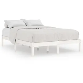 vidaXL Massivholzbett 200 x 200 cm Weiß