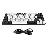 80% Mechanische Tastatur mit 84 Tasten, Kabelgebunden, Typc C, Kabelgebundene Gaming-Tastatur mit RGB-Hintergrundbeleuchtung, Kompakte Mechanische Tastatur für Wins 98 NT 2000