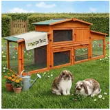 zooprinz Kleintierstall König XXL 228 x 90 x 62 cm Braun